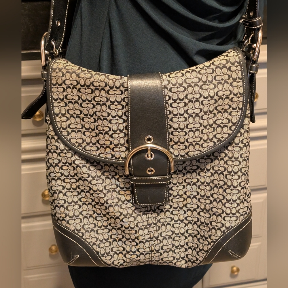 Coach Black and Gray Crossbody Bag